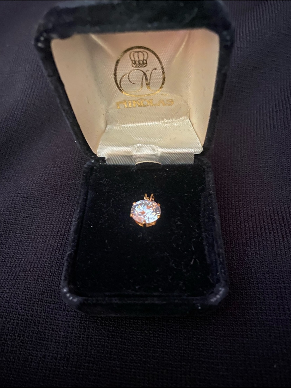 House Of Nikolas Cubic Zirconia Pendant in Gold